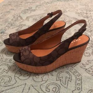 COACH wedges, size 6.5